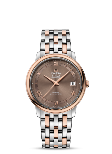 Omega De Ville Prestige Co-Axial 36.8 Stainless Steel / Red Gold / Vintage Brown / Bracelet